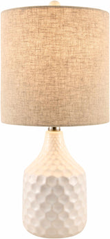 Gulmarrad Textured Ivory Ceramic Table Lamp-Lighting-Parc Decor