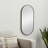 Hagenburg Black Iron Frame Mirror-Mirrors-Parc Decor