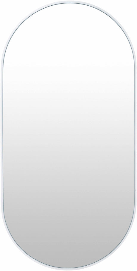 Hagenburg White Iron Frame Mirror-Mirrors-Parc Decor