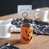 Halloween Jack-O-Lantern Metal Place Card Holder-Halloween Decor-Parc Decor