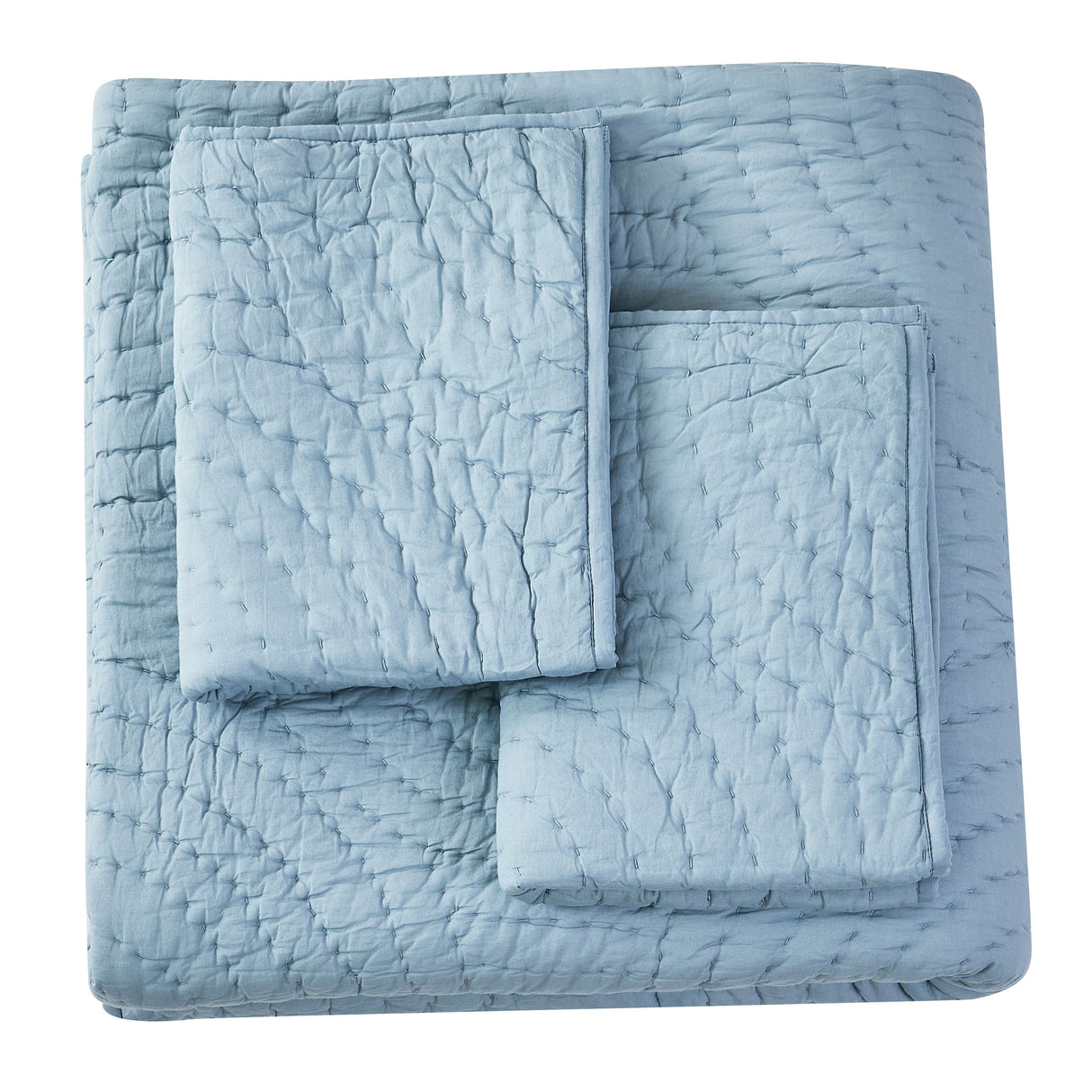 Halo Cotton Voile Hand Stitched Quilt Set-Quilt-Parc Decor