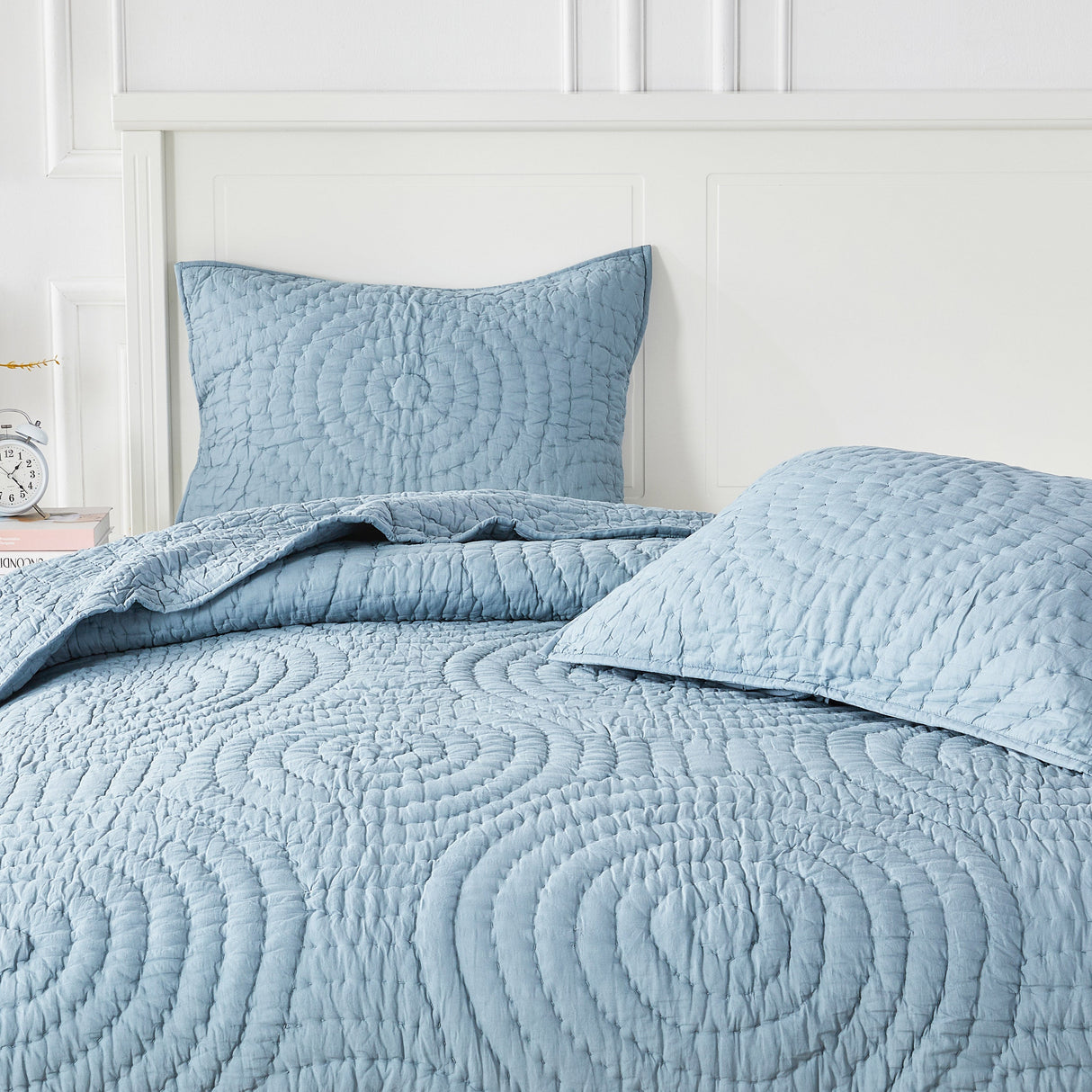 Halo Cotton Voile Hand Stitched Quilt Set-Quilt-Parc Decor