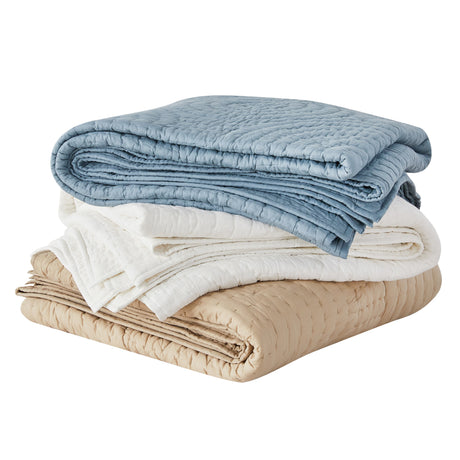 Halo Cotton Voile Hand Stitched Quilt Set-Quilt-Parc Decor