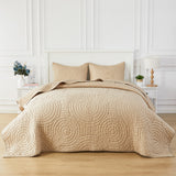 Halo Cotton Voile Hand Stitched Quilt Set-Quilt-Parc Decor