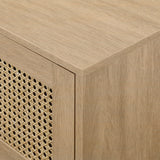 Hamkke Boho 2-Door Faux Rattan TV Stand-Entertainment-Parc Decor