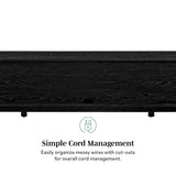 Hamkke Boho 2-Door Faux Rattan TV Stand-Entertainment-Parc Decor