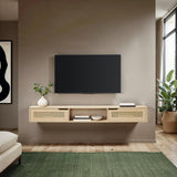 Hamkke Boho 2-Door Floating TV Stand-Entertainment-Parc Decor