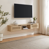 Hamkke Boho 2-Door Floating TV Stand-Entertainment-Parc Decor