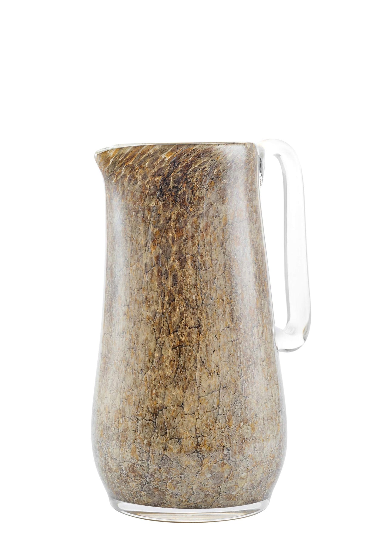 Hand Blown Glass Pitcher for Water, other Drinks and Flowers-Parc Decor