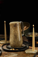 Hand Blown Glass Pitcher for Water, other Drinks and Flowers-Parc Decor