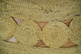 Hand Braided Solid Round natural Brown Jute Sisal Rug