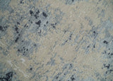 Hand Carved 8x10 Knotted Beige, Silver and Charcoal Modern Abstract Wool And Bamboo Silk Area Rug