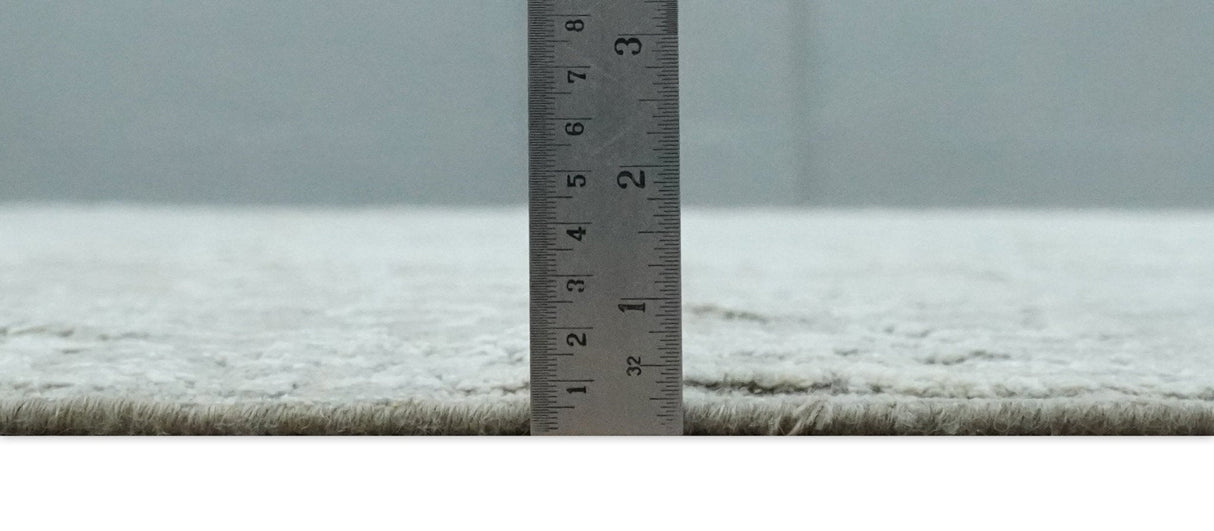 Hand Carved Texture Modern abstract Silver and Gray Hand Knotted 8x10 wool and Art Silk Area Rug-Area Rug-Parc Decor