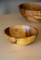 Hand Carved Walnut Wood Nesting Bowl Set