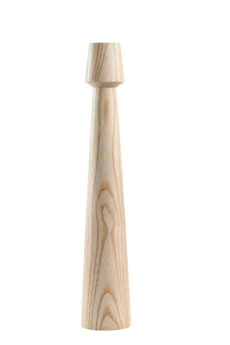 Hand-Carved Wooden Candle Holder