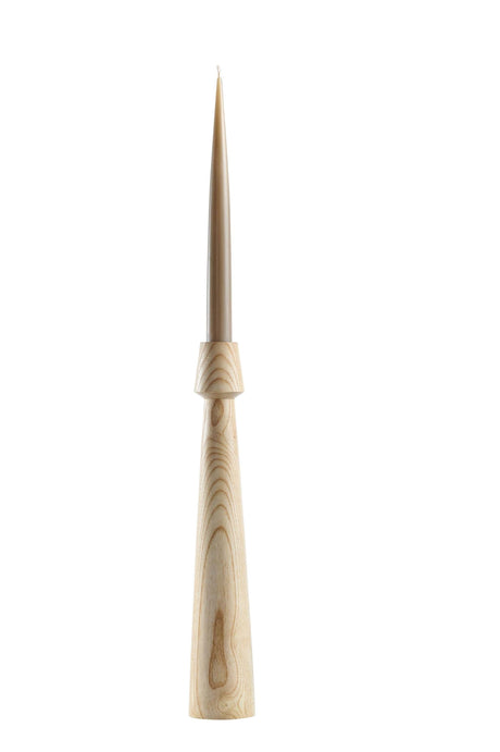 Hand-Carved Wooden Candle Holder