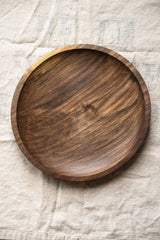 Hand Carved Wooden Plate