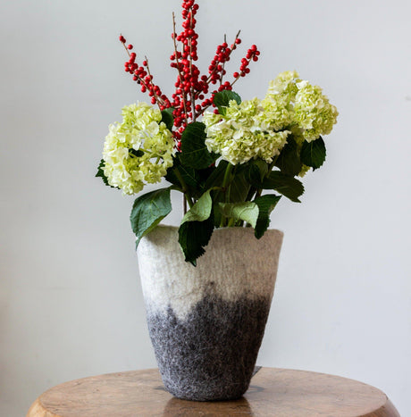Hand-Felted Woven Wool Table Vase-Gifts Under $100-Parc Decor