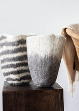 Hand-Felted Woven Wool Table Vase-Gifts Under $100-Parc Decor