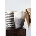 Hand-Felted Woven Wool Table Vase