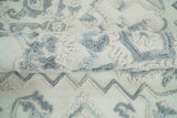 Hand Hooked 5x8 Blue, Silver and White Wool Textured Loop Area Rug | GAR7-Area Rug-Parc Decor