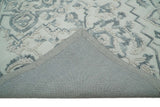 Hand Hooked 5x8 Blue, Silver and White Wool Textured Loop Area Rug | GAR7-Area Rug-Parc Decor