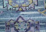 Hand knotted 2.6x8 Gray Traditional Transitional Design Wool Area Rug