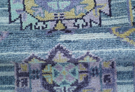 Hand knotted 2.6x8 Gray Traditional Transitional Design Wool Area Rug