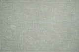Hand Knotted 2x3 Beige and Ivory Traditional Persian Oushak Wool Rug