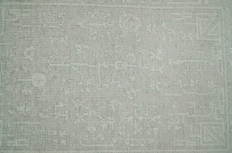 Hand Knotted 2x3 Beige and Ivory Traditional Persian Oushak Wool Rug