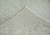 Hand Knotted 2x3 Beige and Ivory Traditional Persian Oushak Wool Rug