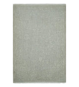 Hand Knotted 2x3 Beige and Ivory Traditional Persian Oushak Wool Rug