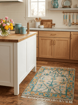 Hand Knotted 2x3 Traditional Design Gray And Green Wool Area Rug