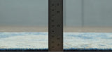 Hand Knotted 2x4 Blue and Beige Traditional Oxidized Textured Persian Wool Rug