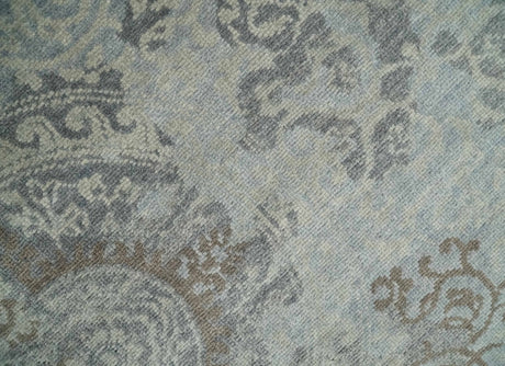 Hand Knotted 2x4 Charcoal, Beige and Olive Traditional Vintage Persian Wool Rug| N2424-Area Rug-Parc Decor