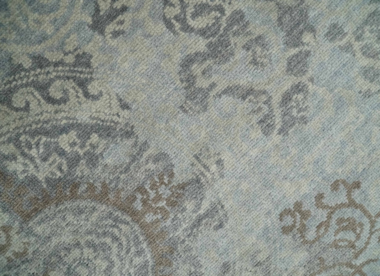 Hand Knotted 2x4 Gray And Beige Traditional Vintage Persian Wool Rug
