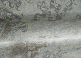 Hand Knotted 2x4 Gray And Beige Traditional Vintage Persian Wool Rug