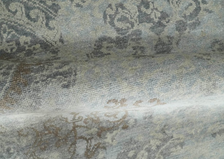 Hand Knotted 2x4 Gray And Beige Traditional Vintage Persian Wool Rug