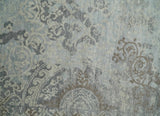Hand Knotted 2x4 Gray And Beige Traditional Vintage Persian Wool Rug