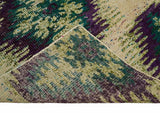 Hand Knotted 4x6 Beige and Green Persian Recycled Silk Area Rug