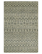 Hand Knotted 4x6 Beige, Camel and Olive Modern Contemporary Southwestern Tribal Trellis Recycled Silk Area Rug
