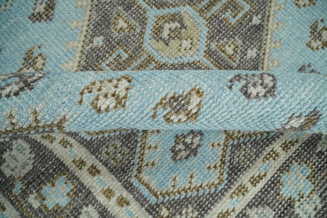 Hand knotted 4x6 Persian Blue and Brown Antique Vintage Wool Area Rug