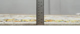 Hand Knotted 4x6 Silver, Mustard and Gold Persian Oushak Recycled Silk Area Rug
