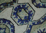 Hand Knotted 5x8 Beige, Violet and Olive Persian made of Recycled Silk Area Rug | OP98