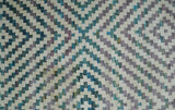 Hand Knotted 5x8 Ivory, Blue and Purple Geometric Style Bamboo Silk Area Rug