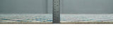 Hand Knotted 5x8 Ivory, Blue and Purple Geometric Style Bamboo Silk Area Rug