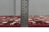 Hand Knotted 5x8 Maroon and Beige Modern Abstract Contemporary Recycled Silk Area Rug