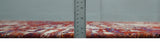 Hand Knotted 5x8 Rust and Blue Modern Abstract Recycled Silk Area Rug