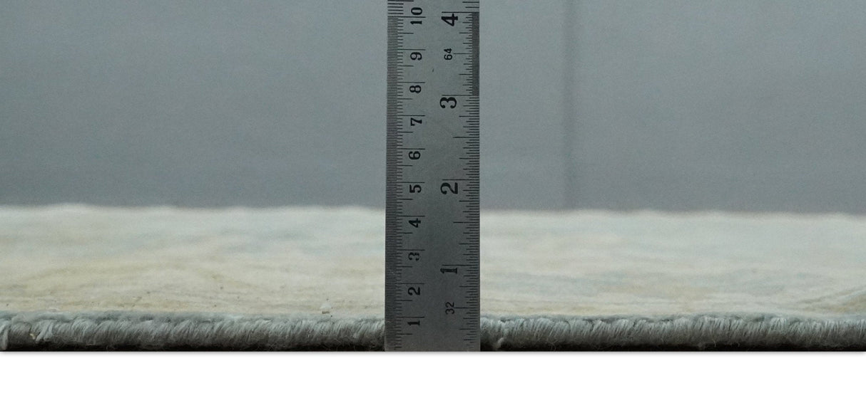 Hand Knotted 6x9 Oriental Oushak Silver and Beige Turkish Style Wool Area Rug