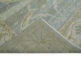 Hand Knotted 6x9 Oriental Oushak Turkish Style Silver and Beige Wool Area Rug